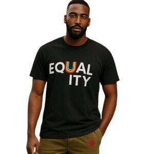 Equality Large Unisex Adult Graphic Tee Rainbow LGBTQ 🏳️‍🌈 Pride